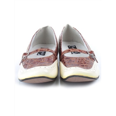 D10953C BEIGE/BROWN Туфли детские (натуральная кожа)