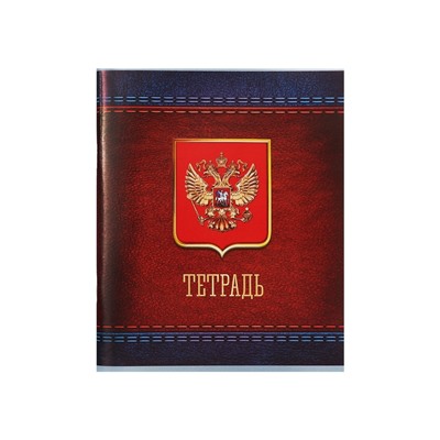 Тетрадь 48 листов в клетку Calligrata «Россия», обложка мелованная бумага, блок №2, белизна 75% (серые листы), МИКС