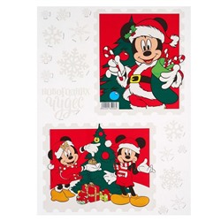 Наклейка интерьерная «С Новым годом!», Микки Маус