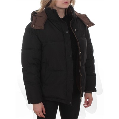 S24-292 BLACK Куртка зимняя женская (150 гр. холлофайбер)