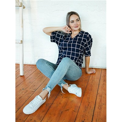 Блузка Бродери чернила ИвК