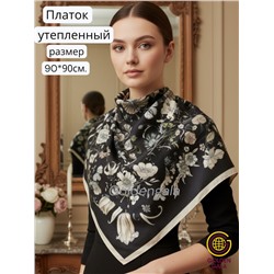Платок утепленный "Византия" Арт 2026/9 (фон черный)