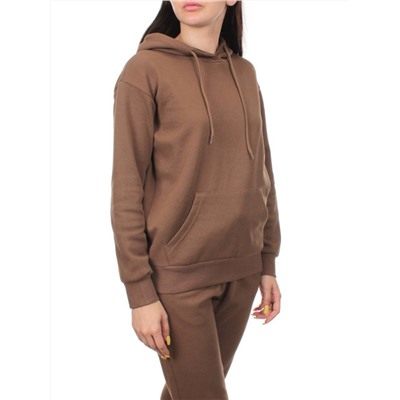 H108 BROWN Костюм спортивный женский (хлопок 90%, полиэстер 10%)