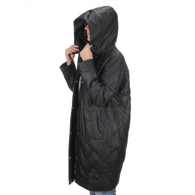 23-110 BLACK Пальто демисезонное женское (100 гр. синтепон)