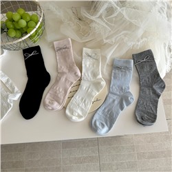 Brand cute knee socks with bow, mid length
