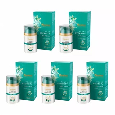 Набор ночного крема Вечная молодость (5 x 50 мл), Youth Eternity Night Cream Set, произв. Himalaya