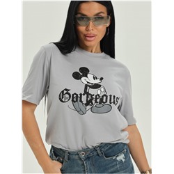 Футболка "Микки" серый женская