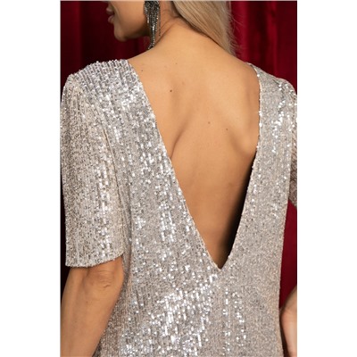 Платье праздничное Блестящий закат (белое) П14456-39М