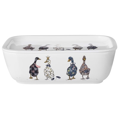 БЛЮДО С КРЫШКОЙ LEFARD "FAMILY FARM" ПРЯМОУГ. 25*17*7,5 СМ 1800 МЛ (КОР=8ШТ.)