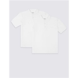 2 Pack Unisex Skin Kind™ School Polo Shirts (2-16 Yrs)