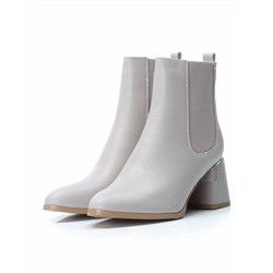 01-PCM359-2 GRAY/BEIGE Ботинки Челси демисезонные женские (натуральная кожа, байка)