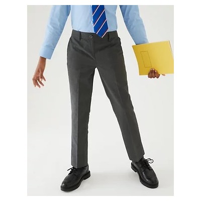 2pk Girls' Easy Dressing Slim Leg School Trousers (3-18 Yrs)