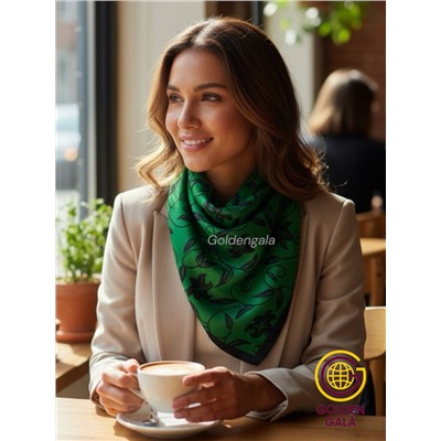 Платок утепленный Камелия цвет 3041/6 (зеленый)