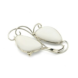 Брошь кахолонг 62*38мм.