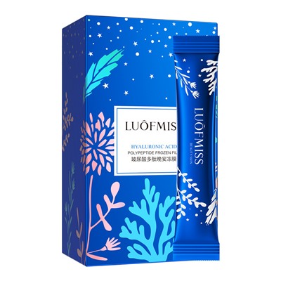 Ночная увлажняющая маска для лица с гиалуроновой кислотой LUOFMISS Hyaluronic Acid Polypeptide Frozen Film, 4мл