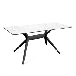 Стол SHT-TU30-2/ТT27-1 120/76 пластик HPL
                        черный / белая аврора