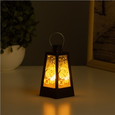 Фигурка светящаяся RISALUX «Привидение», LED-ночник, 3×LR1130, чёрный, 4.4×4.4×9.4 см