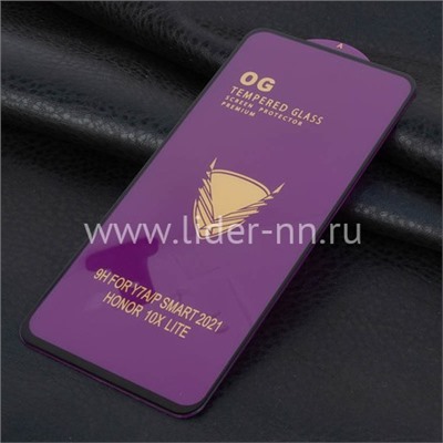 Противоударное стекло на экран для Huawei Honor 10X Lite 3D OG/DSAILA (без упаковки) черное