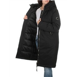 2316 BLACK Пальто зимнее женское (200 гр. холлофайбера)