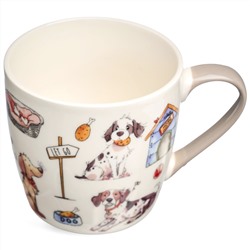 НАБОР ДЛЯ ЗАВТРАКА LEFARD "DOGS", 2 ПР.: САЛАТНИК 500МЛ, КРУЖКА 345МЛ