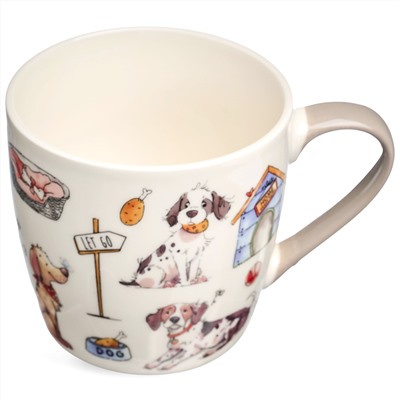 НАБОР ДЛЯ ЗАВТРАКА LEFARD "DOGS", 2 ПР.: САЛАТНИК 500МЛ, КРУЖКА 345МЛ