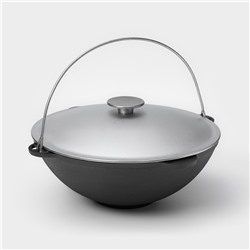 Казан Wild Kitchen «Туризм», 8 л, d=36 см, лопатка и губка в комплекте, чугун