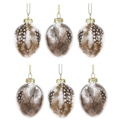 Набор из 6-ти изделий декоративных подвесных "Яйцо пасхальное" (6*9), L19 W19,5 H6 см