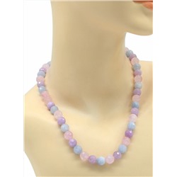 Бусы из камня кальцита граненые 10мм цв.берилл, 47см