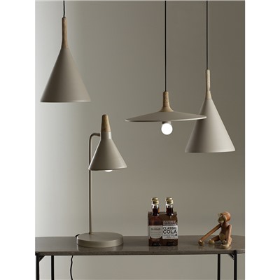 Лампа настольная Thor, Ø21х58 см, бежевая