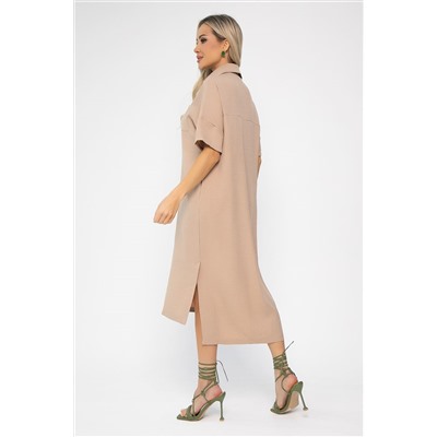 Платье Фруктовый коктейль (бежевое) П13656-18М