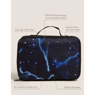 Kids' Lightning Print Lunch Box