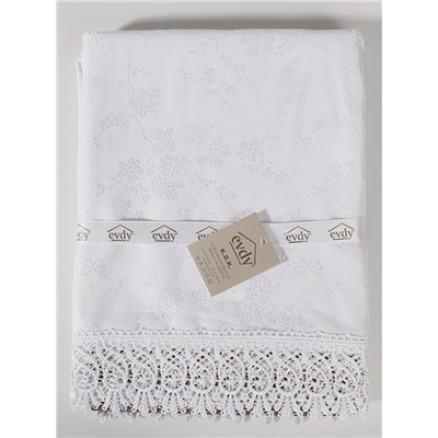 Скатерть EVDY KDK с гипюром прямоугольная (160х300) см