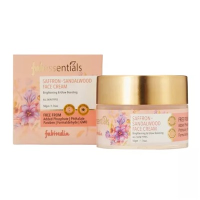 Крем для лица с Шафраном и Сандалом (50 г), Saffron Sandalwood Face Cream, произв. Fabessentials