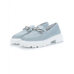 03-PDD153-2 GRAY/BLUE Полуботинки женские (натуральная кожа)