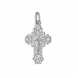 Крест с фианитом серебро 925*