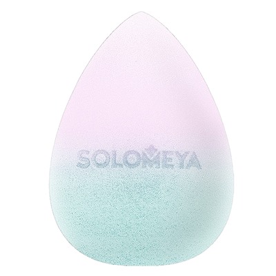 SOLOMEYA Спонж для макияжа Меняющий цвет BLUE-PINK яйцо