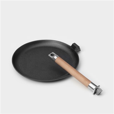 Сковорода блинная Wild Kitchen, d=24 см, лопатка и губка в комплекте, чугун