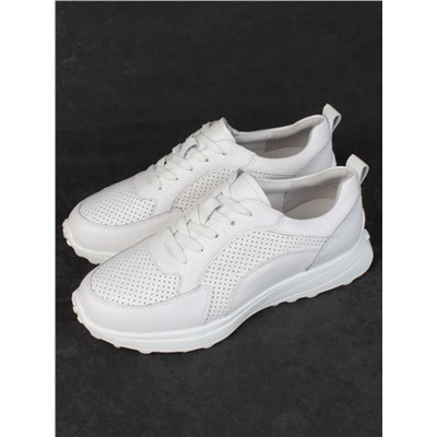05-HY24-1D WHITE Кроссовки женские (натуральная кожа)