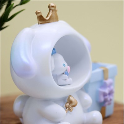 Ночник - подставка для канцелярских принадлежностей «Bunny princess», blue (17 см), пластик