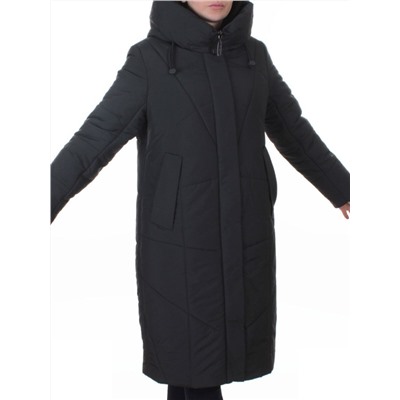 A616 DK. GRAY Пальто зимнее женское (верблюжья шерсть, +120 гр. холлофайбер)