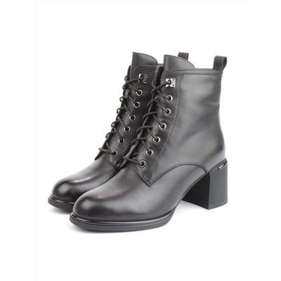 04-M3-2274 BLACK Ботинки зимние женские (натуральная кожа, натуральный мех)
