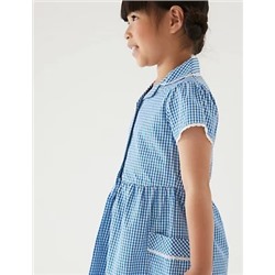 Girls' Skin Kind™ Gingham School Dress (2-14 Yrs)