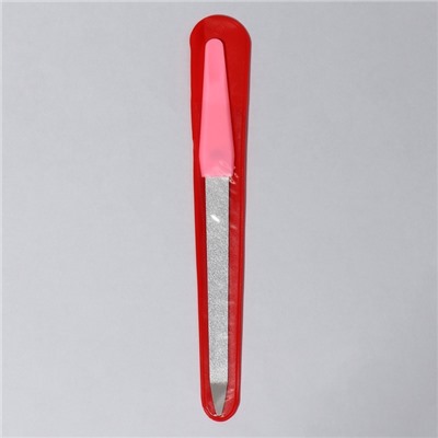 Пилка металлическая для ногтей, 17 см, в чехле, МИКС