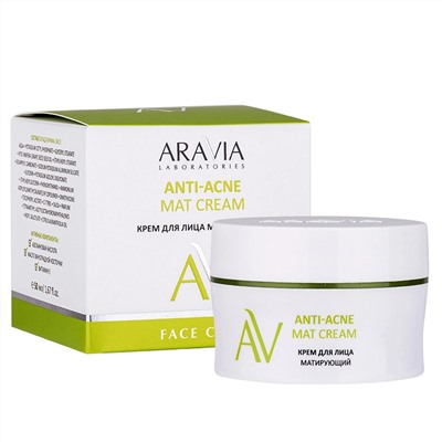 Aravia Laboratories Крем для лица матирующий / Anti-Acne Mat Cream, 50 мл