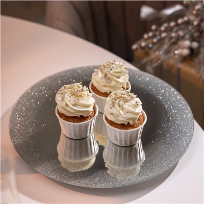 ТОРТОВНИЦА ВРАЩАЮЩАЯСЯ "SILVER MIRROR" 30 СМ