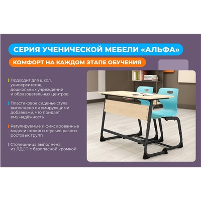 Стул Альфа SHT-S-TN26/ 5-7
                        а5-7 серый / голубой / графит муар