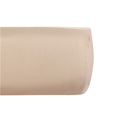 Простыня на резинке из премиального сатина бежевого цвета из коллекции Essential,  160х200х30 см