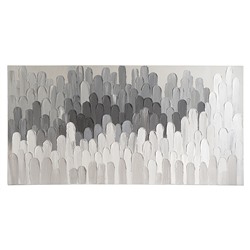 Панно декоративное с ручной росписью By Feel, 140х70 см, черно-белое