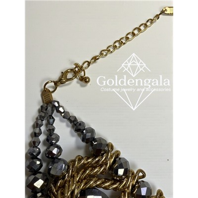 Колье-воротник с хрусталем и кристаллами П6/02