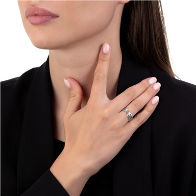 Кольцо выборочное чернение серебро 925*